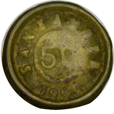 elf Colombia Santander 50 Centavos 1902  Civil War