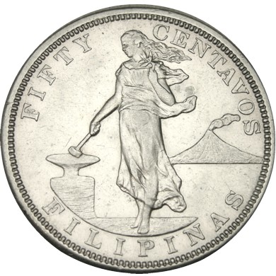elf Philippines under USA 50 Centavos 1905 S