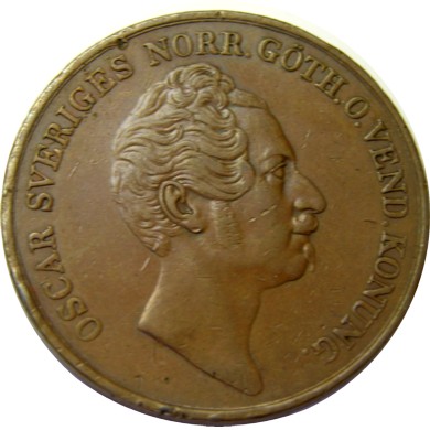 elf Sweden 4 Skilling Banco 1852  King Oscar I