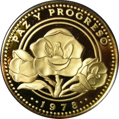 elf Panama 100 B 1978 Gold Proof 1st Day Orchid Flower