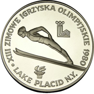 elf Poland 200 Zlotych 1980 Silver PR Olympics torch