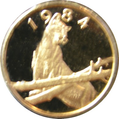 elf Panama 20 B 1984 Gold Proof Puma Cougar RARE